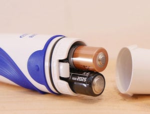 spazzolino elettrico con batterie sostituibili